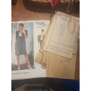 Vtg 1983 Vogue Pattern‎ 1173 Emanuel Ungaro Dress Size 10 CUT